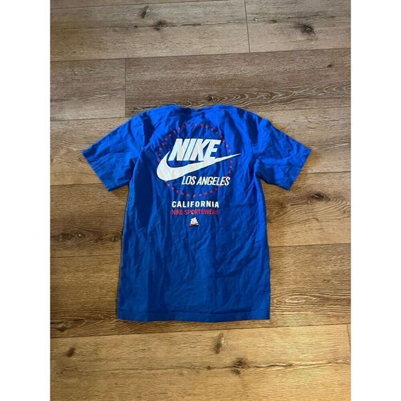 Nike Sportswear Mens Blue Short Sleeve Los Angeles Graphic T-shirt Size Small - Picture 2 of 3